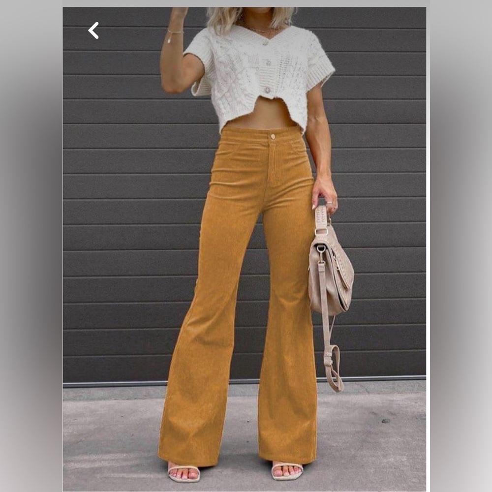 Vici wide leg corduroy flare pant